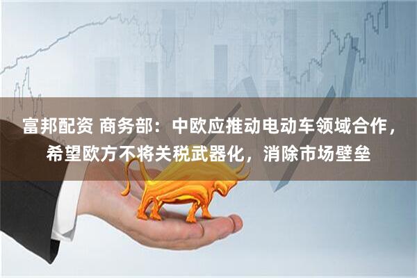 富邦配资 商务部：中欧应推动电动车领域合作，希望欧方不将关税武器化，消除市场壁垒